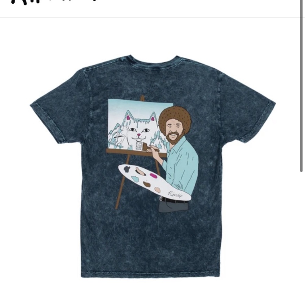 Beautiful mountain tee (green/gray lightening wash